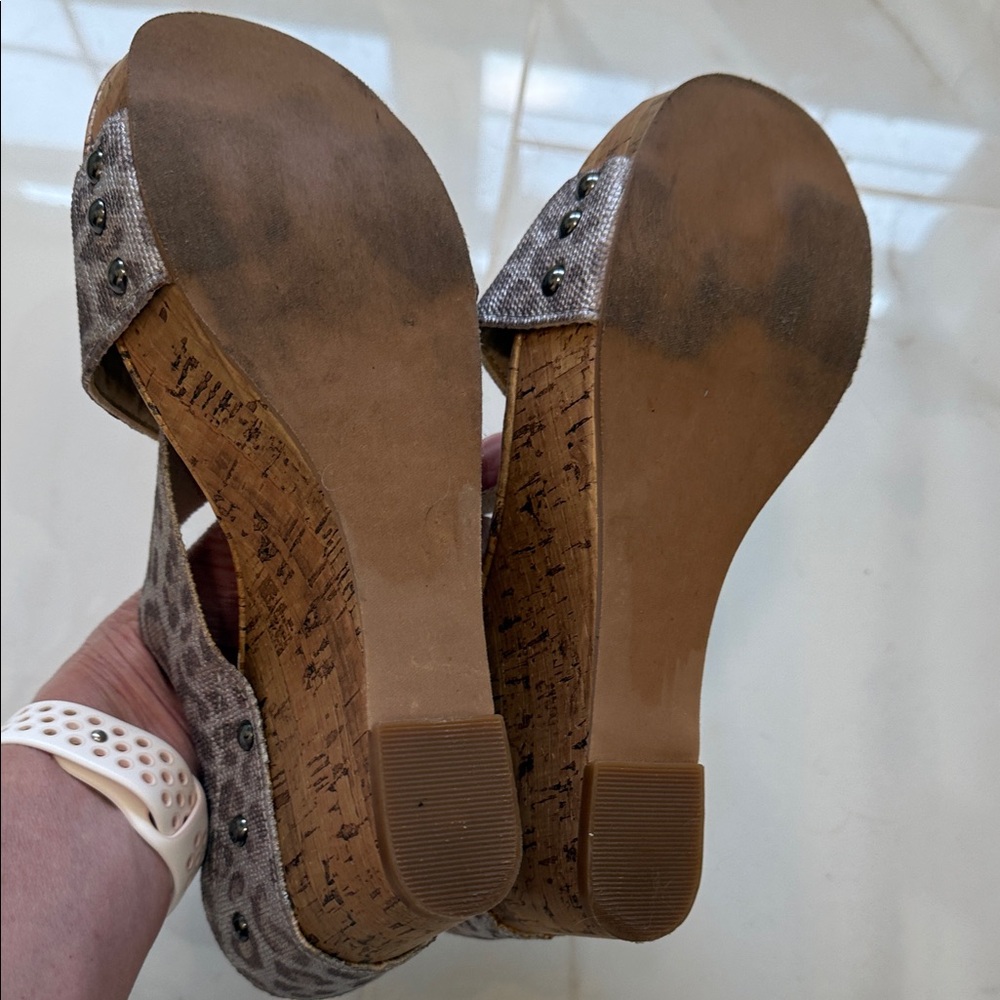 BP Leopard Print Wedge Sandals - Picture 5 of 6